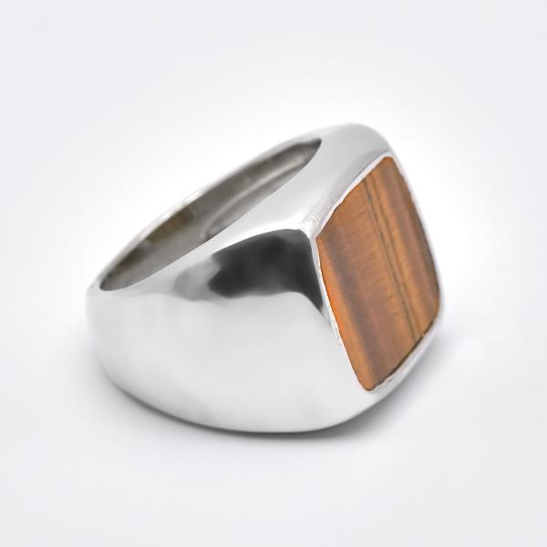 Silver Ring œil de tigre Victor